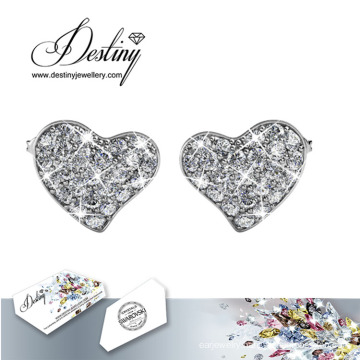 Destiny Jewellery Crystals From Swarovski Flashing Heart Earrings